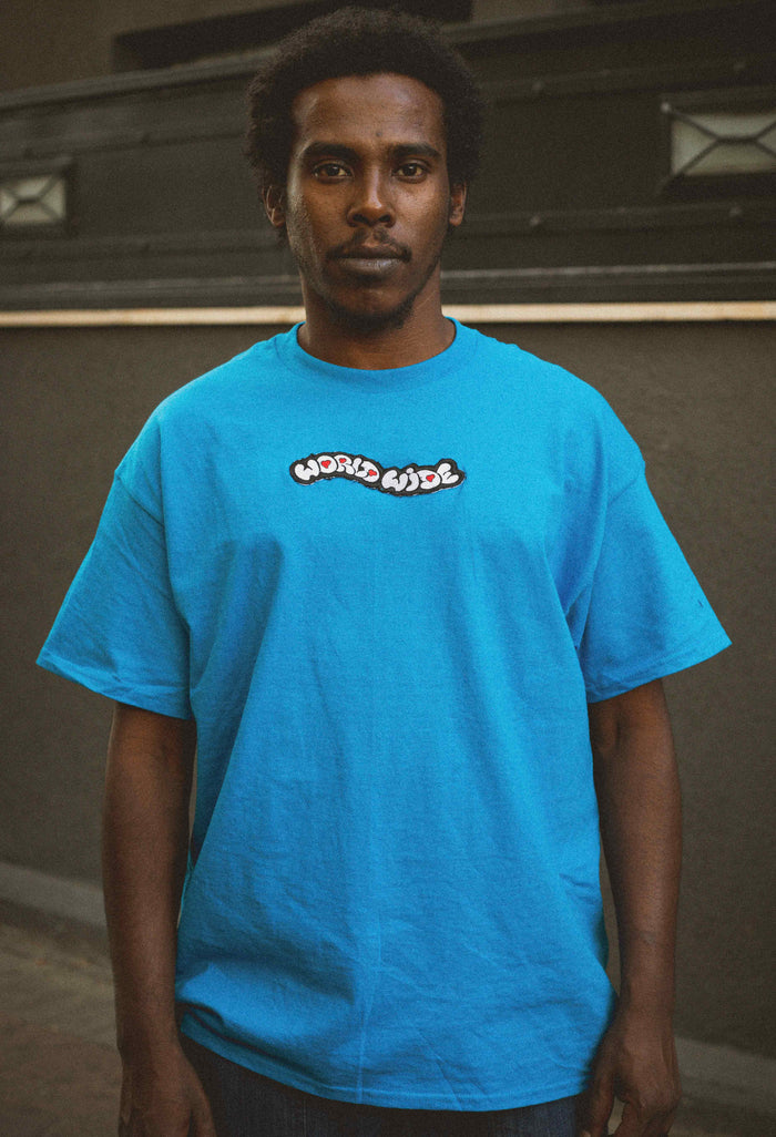 Blue WorldWide Tee — back
