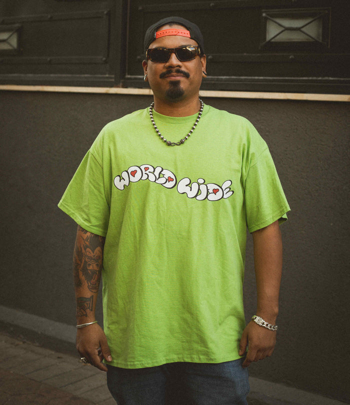 Green WorldWide Tee — back