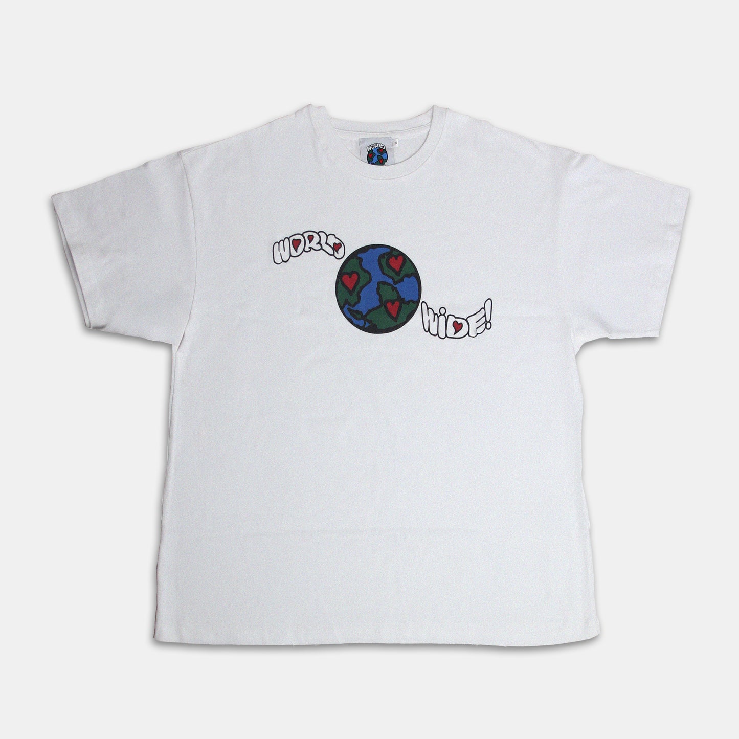 White Wavy WorldWide Tee