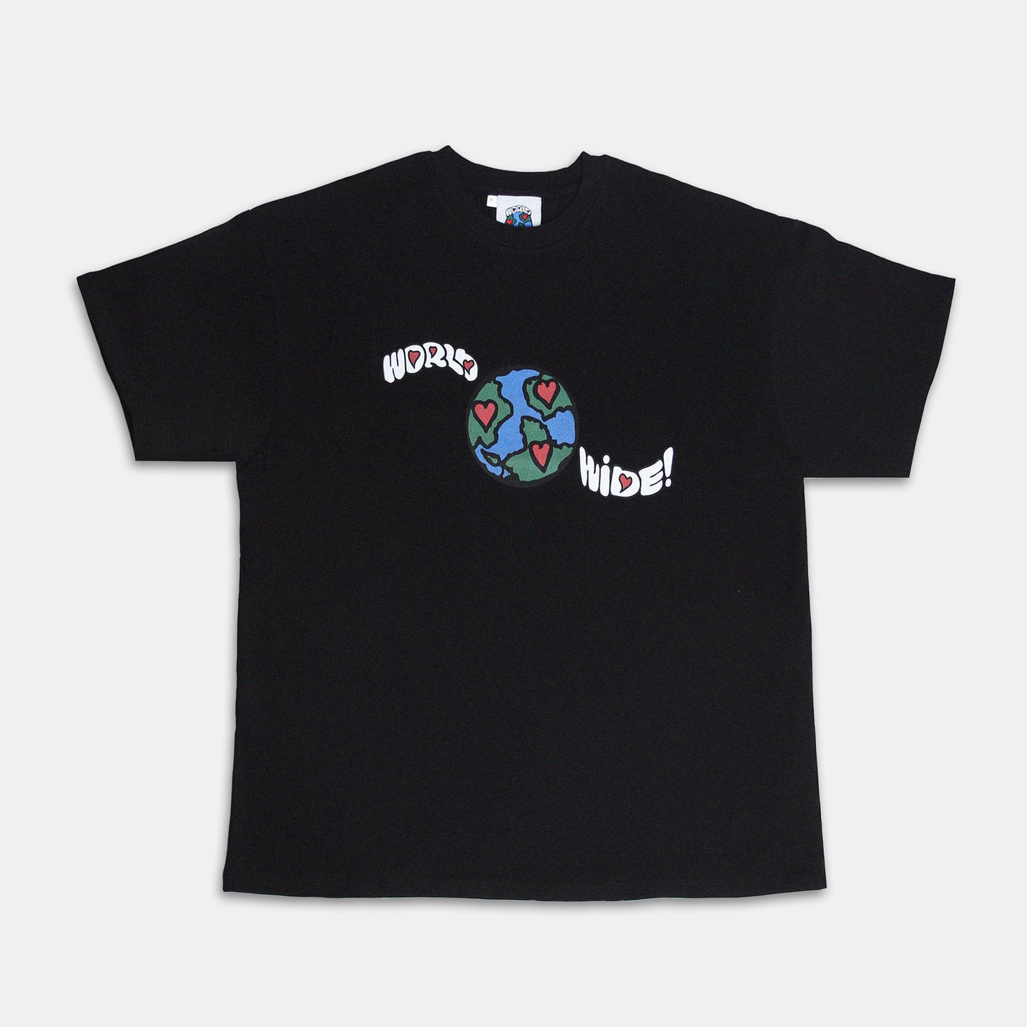 Black Wavy WorldWide Tee